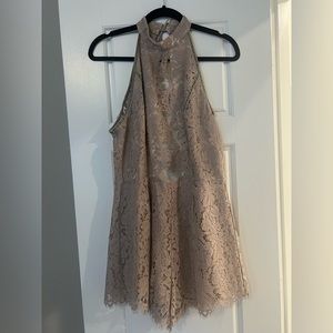 NWT Tobi Lace Open Front and Back Romper Size L